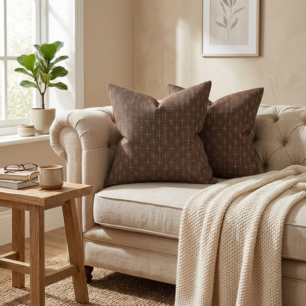 Premium Woven Texture Linen Cushion Cover